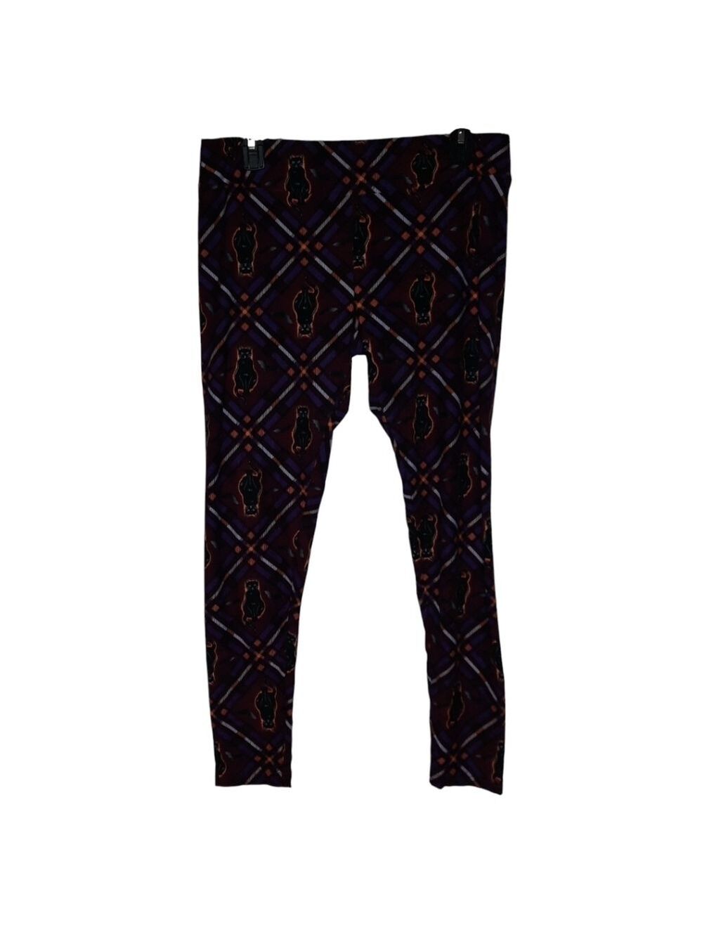Celebrate Halloween Plaid Leggings Large 12 14